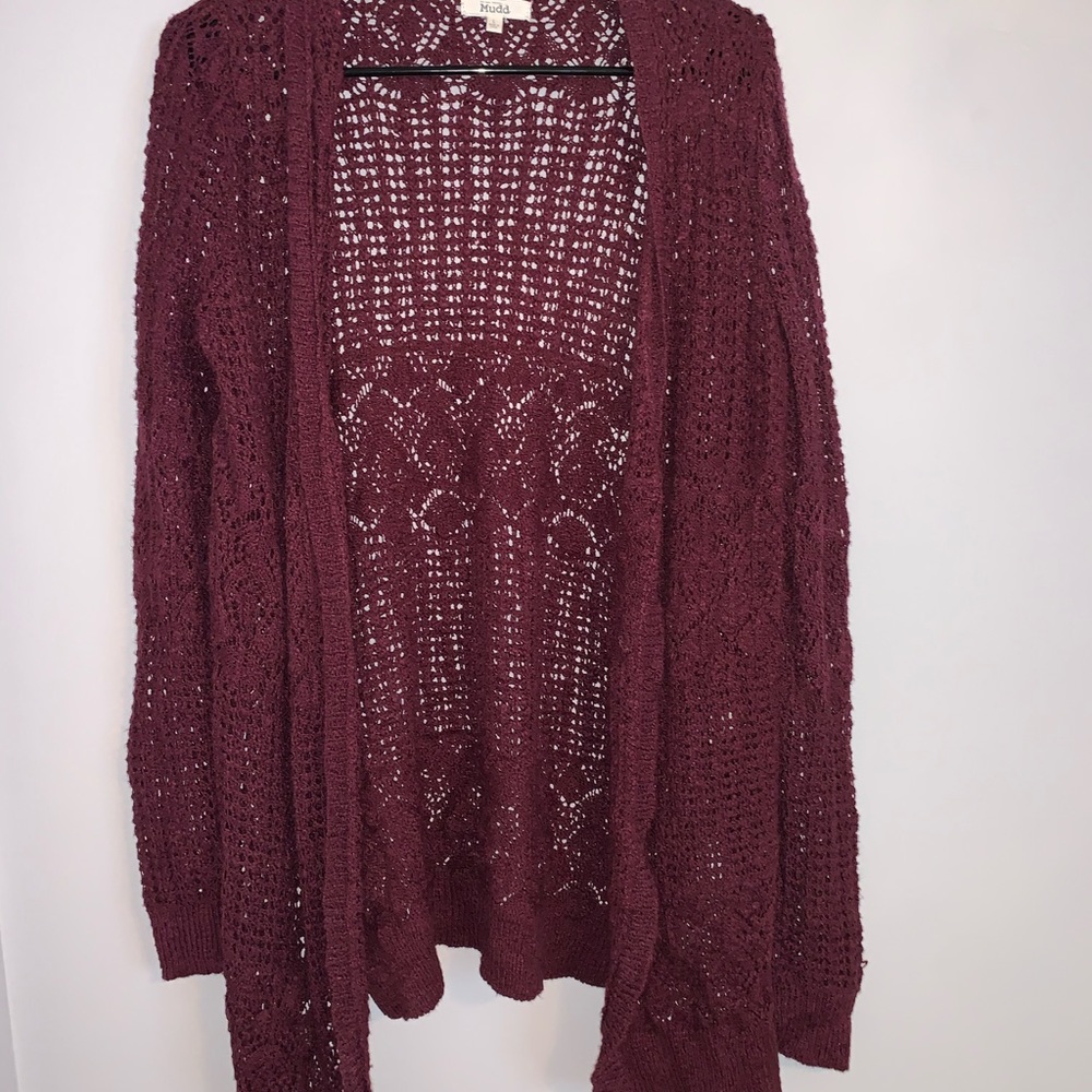 Mudd Burgundy Cardigan